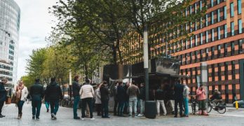 Lunchtijd op de Zuidas